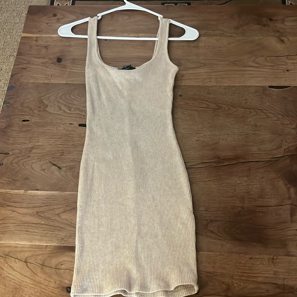Tan colored dress from Forever 21.